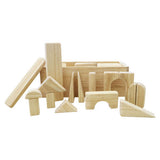 Pinewood Blocks & Wooden Box - 64pc - Educating Kids