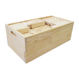 Pinewood Blocks & Wooden Box - 64pc