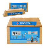 Wooden Building - 6pc
