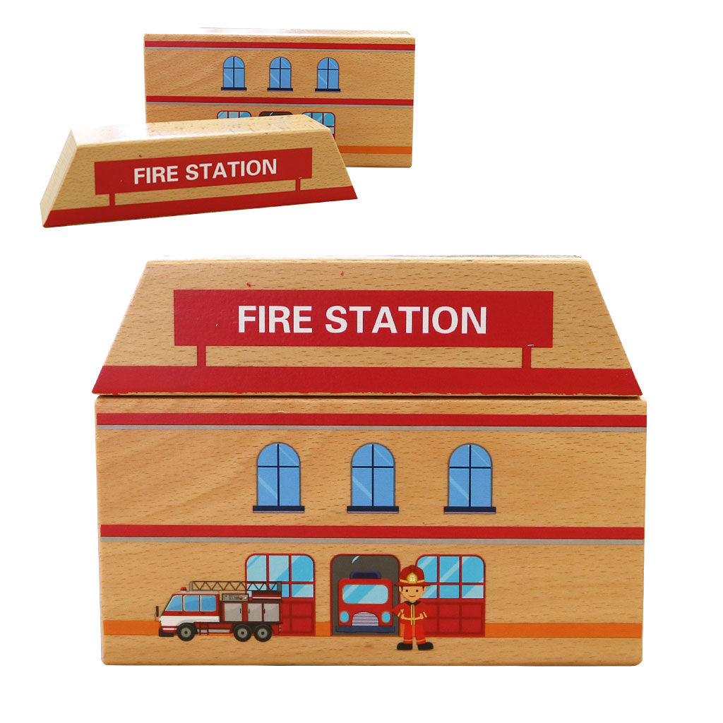 Wooden Building - 6pc