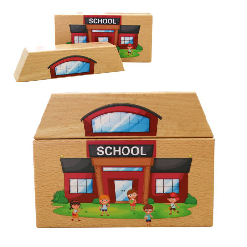 Wooden Building - Set of 6 - Educating Kids
