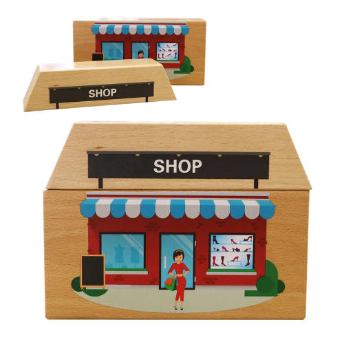Wooden Building - Set of 6 - Educating Kids