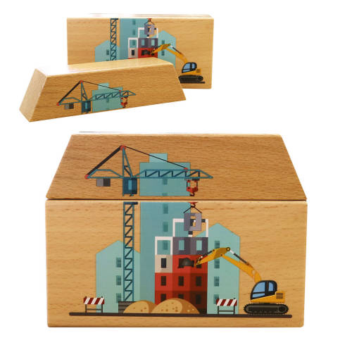 Wooden Building - Set of 6 - Educating Kids