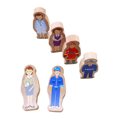 Wooden People - Set of 6 - Educating Kids