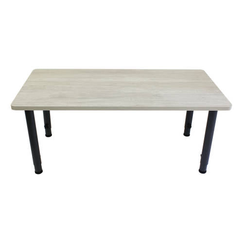 Adj RecTable WWash Veneer Charcoal Leg - 120x60cm - Educating Kids