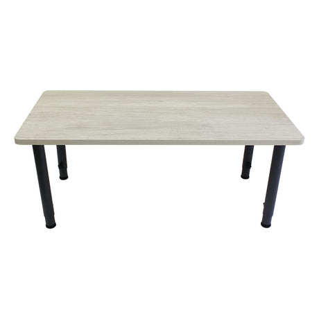 Adjustable Rectangle Table - Whitewash Veneer & Charcoal