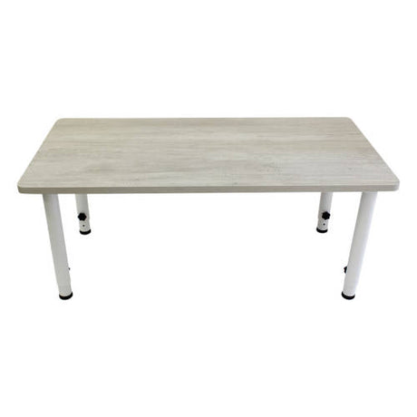 Adj Rec Table WWash Veneer White Leg - 120x60cm - Educating Kids
