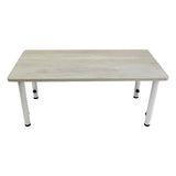 Adjustable Rectangle Table - Whitewash Veneer & White