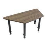 Adj Trap Table Oak Veneer Charcoal Leg - 120x60cm - Educating Kids