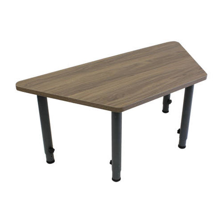 Adj Trap Table Oak Veneer Charcoal Leg - 120x60cm - Educating Kids