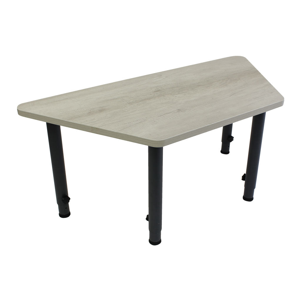Adjustable Trapezoid Table - Whitewash Veneer & Charcoal