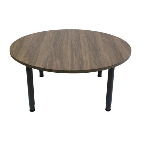 Adjustable Round Table - Oak Veneer & Charcoal