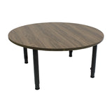 Adjustable Round Table - Oak Veneer & Charcoal