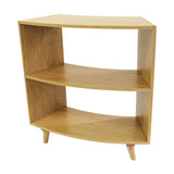 Curved Open Shelf Unit 92cm - Bamboo Veneer