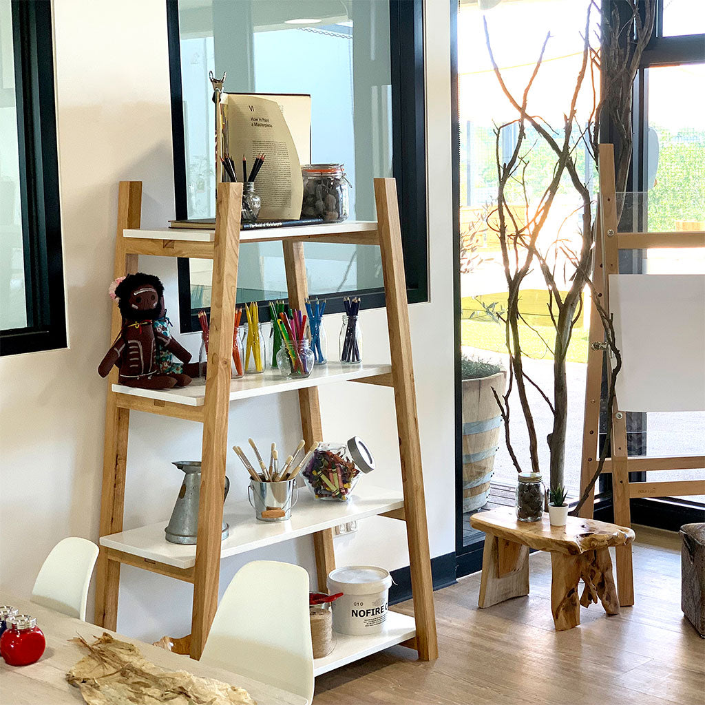 A-Frame Open 4 Shelf Unit - White