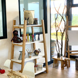 A-Frame Open 4 Shelf Unit - White