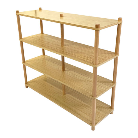 Open 4 Shelf Unit - Bamboo Veneer