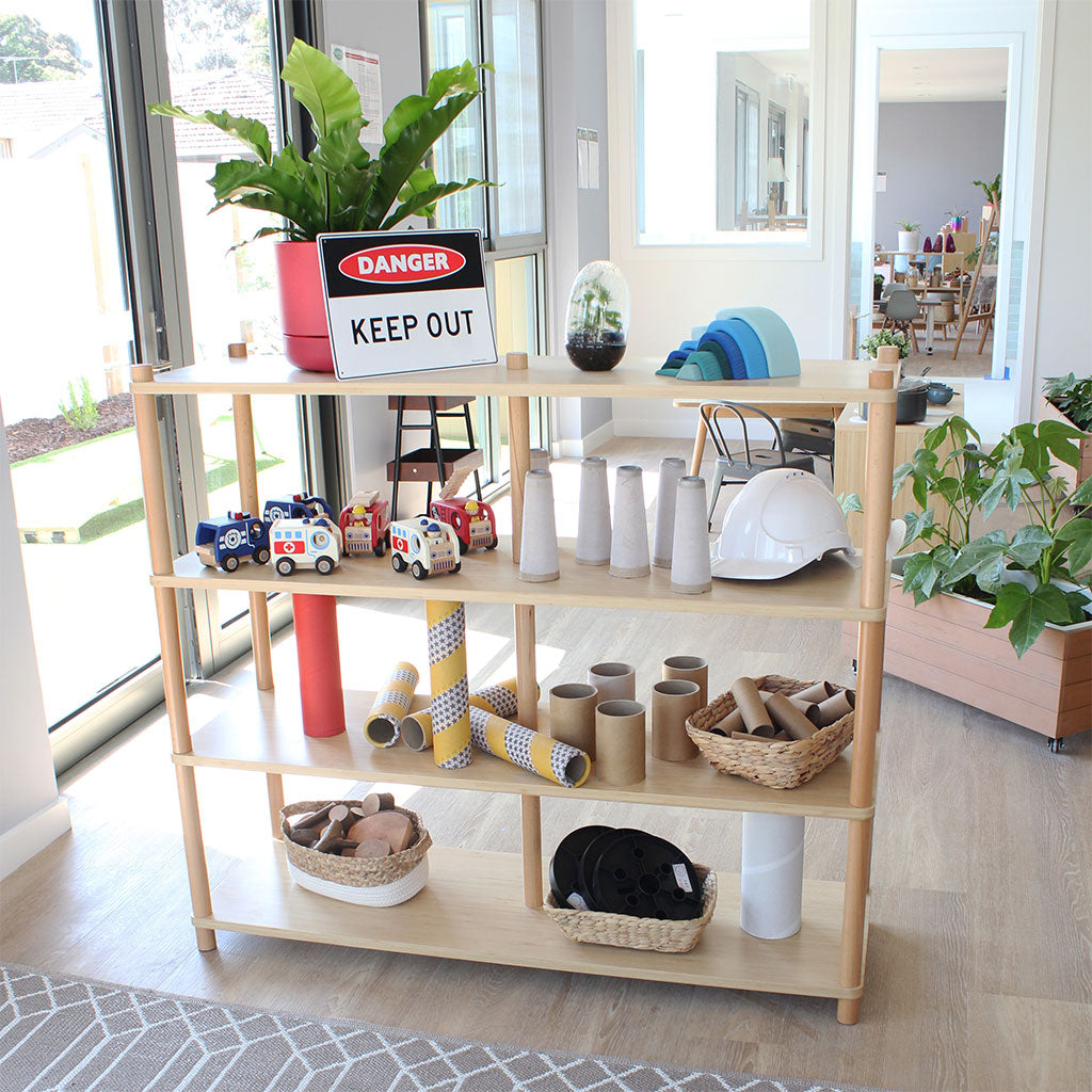 Open 4 Shelf Unit - Bamboo Veneer