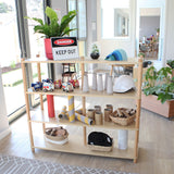 Open 4 Shelf Unit - Bamboo Veneer