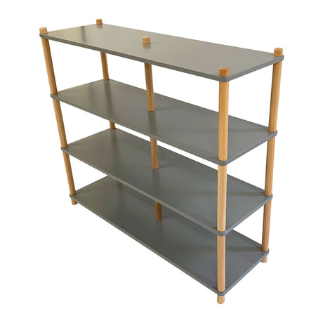 Open 4 Shelf Unit - Grey
