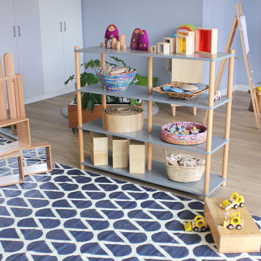 Open 4 Shelf Unit - Grey