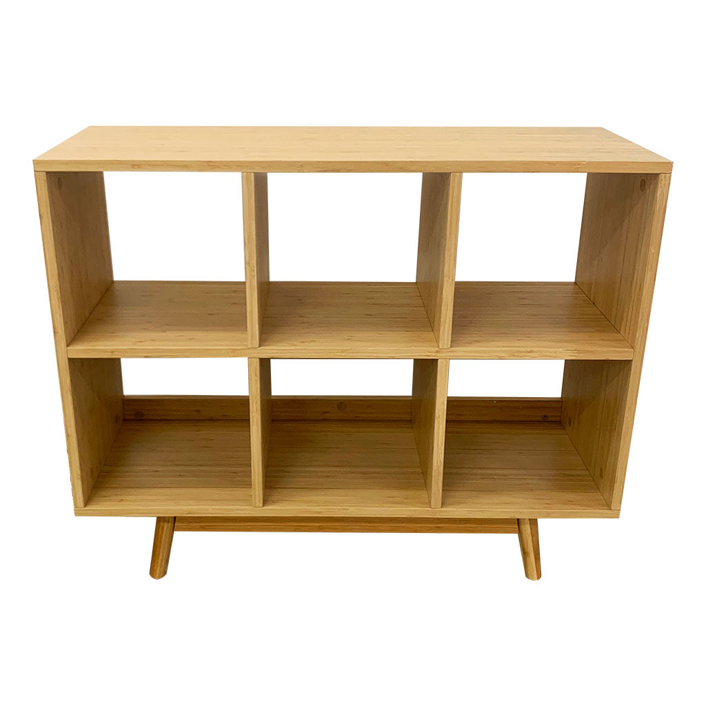Compartment Open Shelf Unit 80cm - Bamboo Veneer