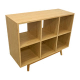 Compartment Open Shelf Unit 80cm - Bamboo Veneer
