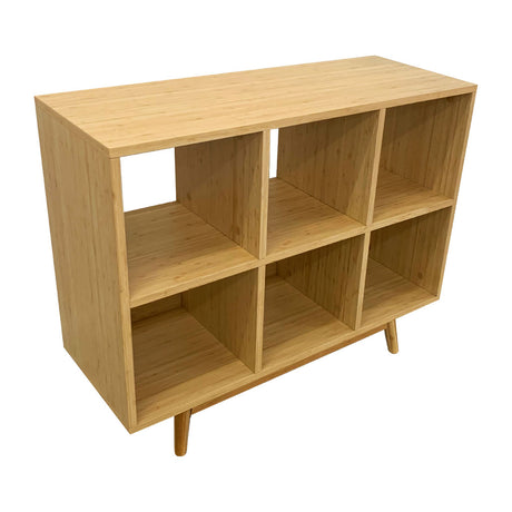 Compartment Open Shelf Unit 80cm - Bamboo Veneer
