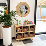 Compartment Open Shelf Unit 80cm - Bamboo Veneer