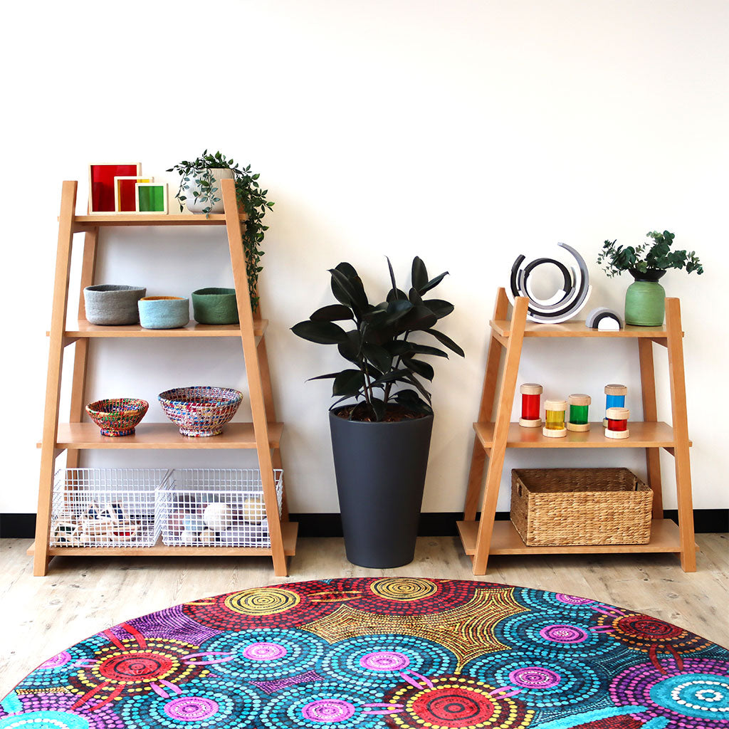 A-Frame Open 3 Shelf Unit - Natural