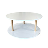 Round Open 2 Shelf Unit - White