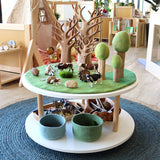 Round Open 2 Shelf Unit - White