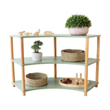 Curved Open 3 Shelf - Gum Leaf