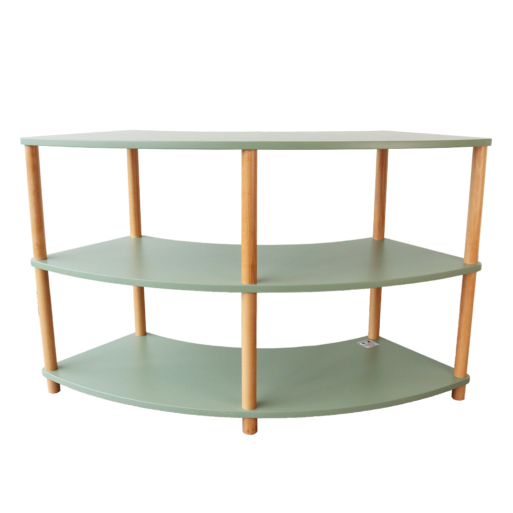 Curved Open 3 Shelf - Gum Leaf