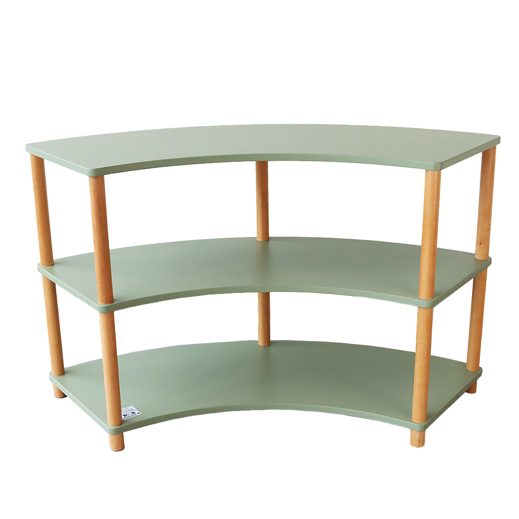 Curved Open 3 Shelf - Gum Leaf