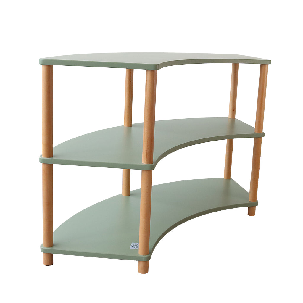 Curved Open 3 Shelf - Gum Leaf