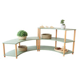 Curved Open 3 Shelf - Gum Leaf