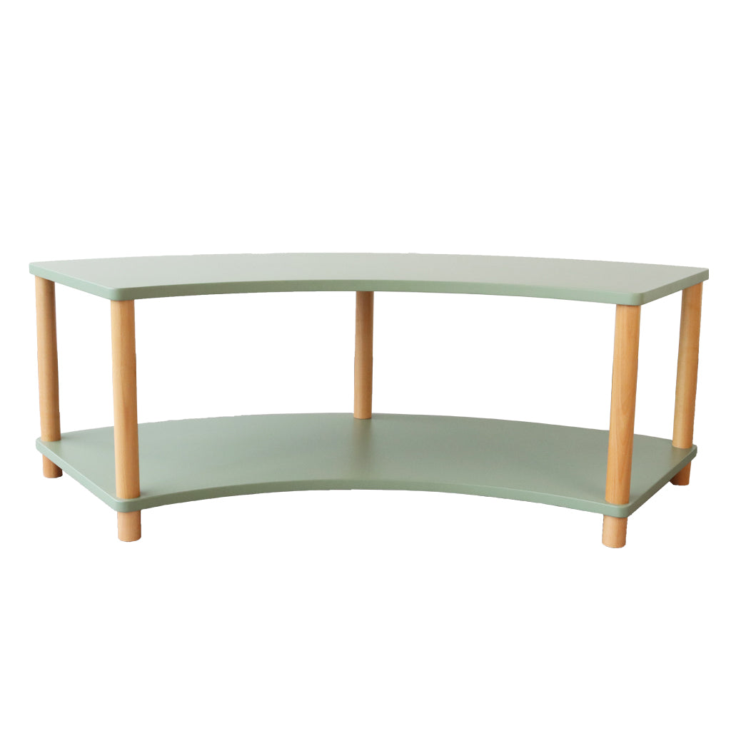Curved Open 2 Shelf - Gum Leaf