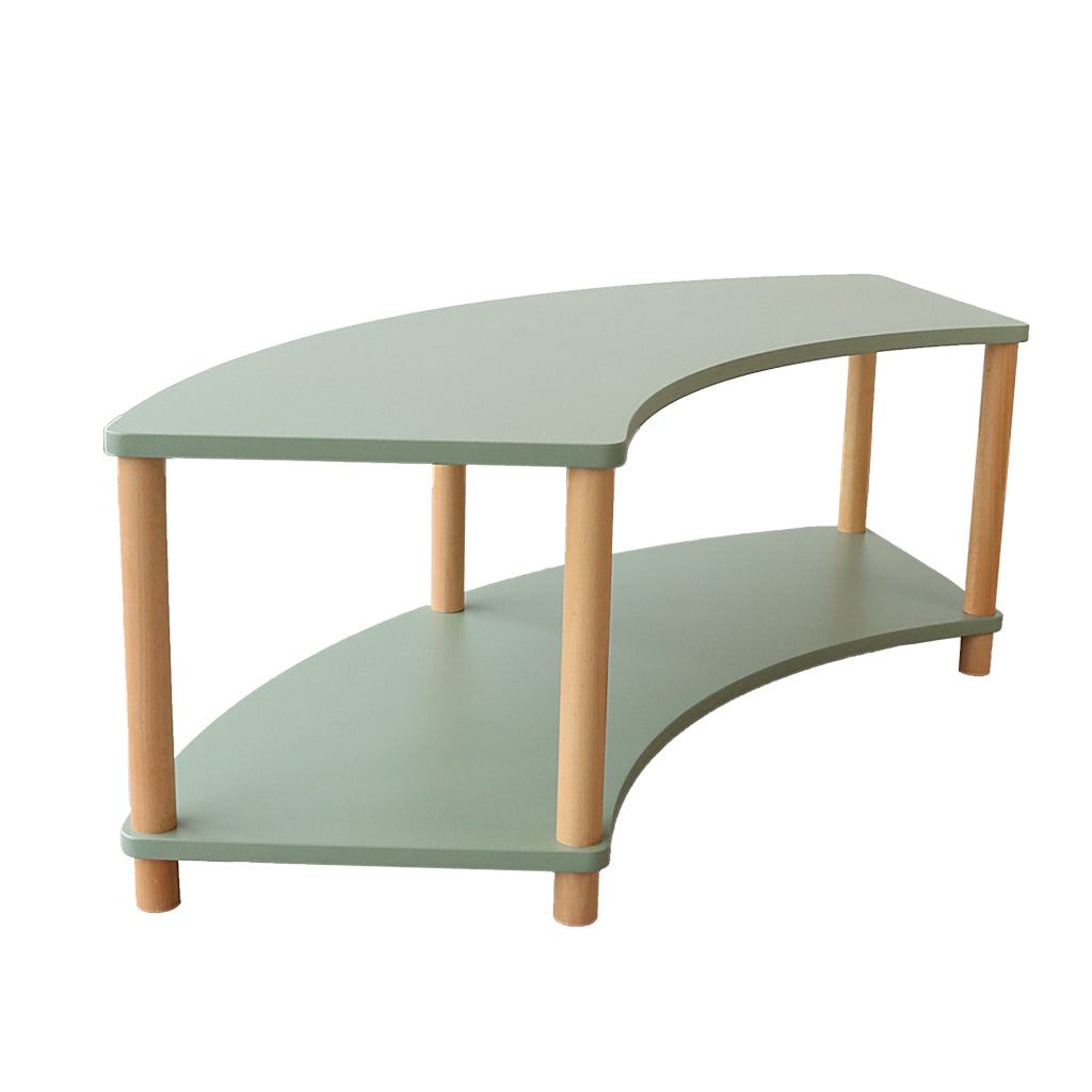 Curved Open 2 Shelf - Gum Leaf