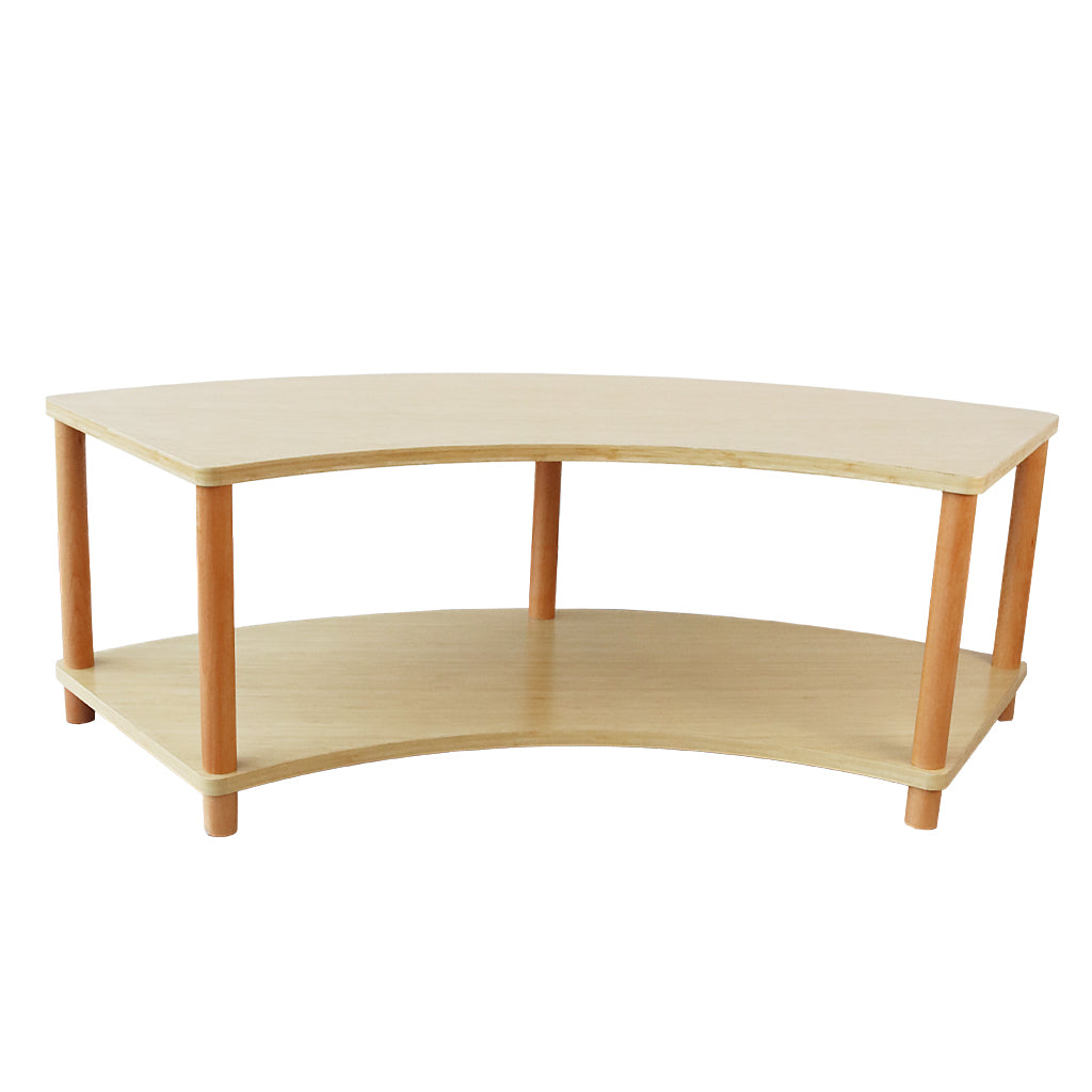 Curved Open 2 Shelf - Bamboo Veneer