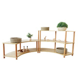 Curved Open 2 Shelf - Bamboo Veneer