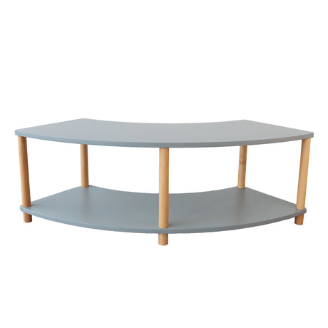 Curved Open 2 Shelf - Grey