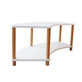 Curved Open 2 Shelf - White