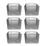Wire Baskets Charcoal - 6pc