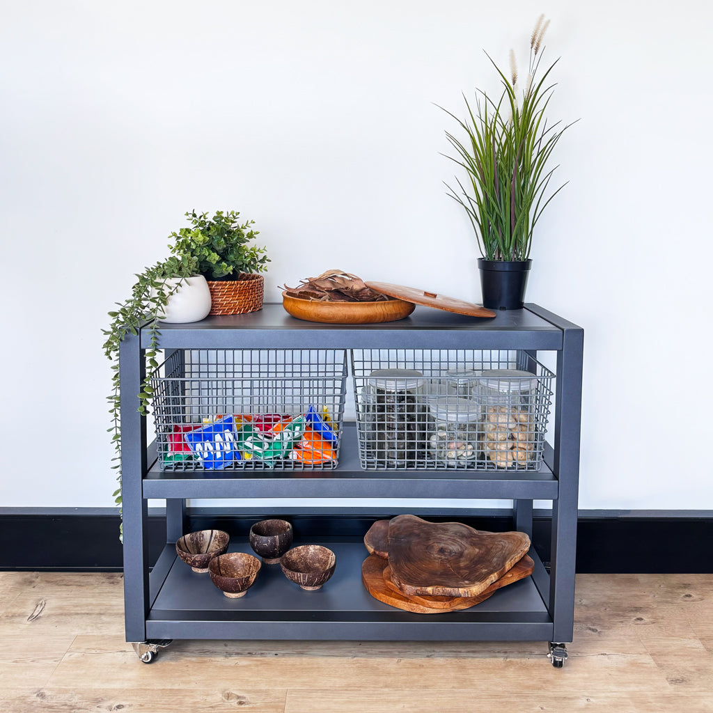 Wire Baskets Charcoal - 6pc