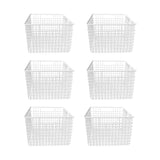 Wire Baskets White - 6pc