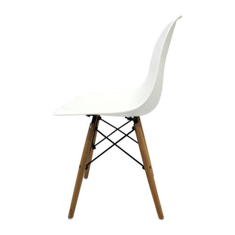 Adult Eames Chair White & Beech Legs - Set of 4 - Educating Kids