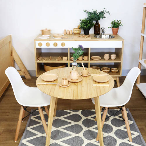 Child Eames Chair White & Beech Legs - Set of 4 - Educating Kids