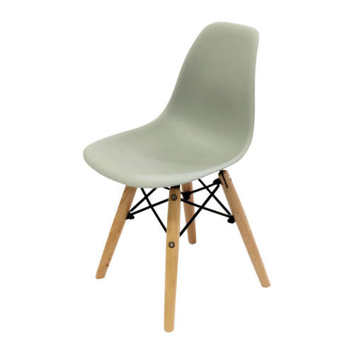 Child Eames Chair Grey & Beech Legs - Set of 4 - Educating Kids