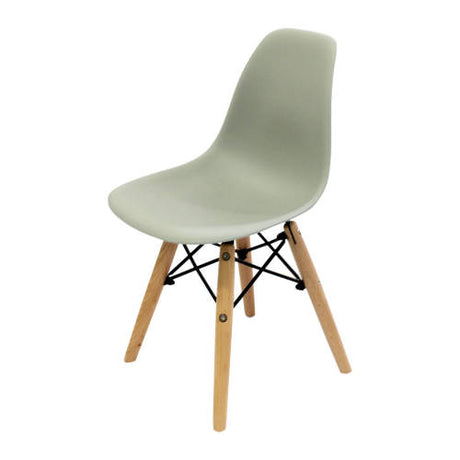 Child Eames Chair Grey & Beech Legs - Set of 4 - Educating Kids